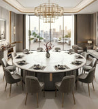 Diagonal-Patterned Designer Electric Dining Table