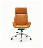 橘白雙色五星腳大班椅 Orange and White Two-Tone Five-Star Base Executive Chair