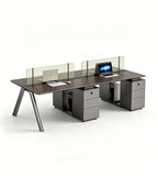 現代商務雙人屏風員工桌 Modern Business Double-Sided Screen Workstation
