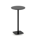 Modern Black Round Bar Table with Metal Legs