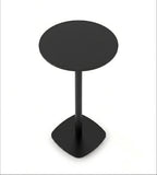 Modern Black Round Bar Table with Metal Legs