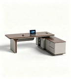 現代簡約側櫃老闆台 Modern Minimalist Side-Cabinet Executive Desk