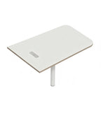Modern Minimalist White Rectangular Consultation Table with Cable Management Box