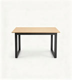 簡約木色鋼架長方形餐枱 Minimalist Wood Rectangle Dining Table