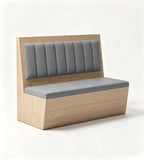 Wooden Vertical-Stitched Booth Seating