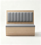 Wooden Vertical-Stitched Booth Seating