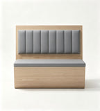 木製直紋軟包卡座 Wooden Vertical-Stitched Booth Seating