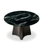Luxury Verde Alpi Stone Round Dining Table with Turntable