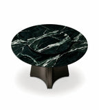Luxury Verde Alpi Stone Round Dining Table with Turntable