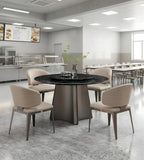 Luxury Verde Alpi Stone Round Dining Table with Turntable