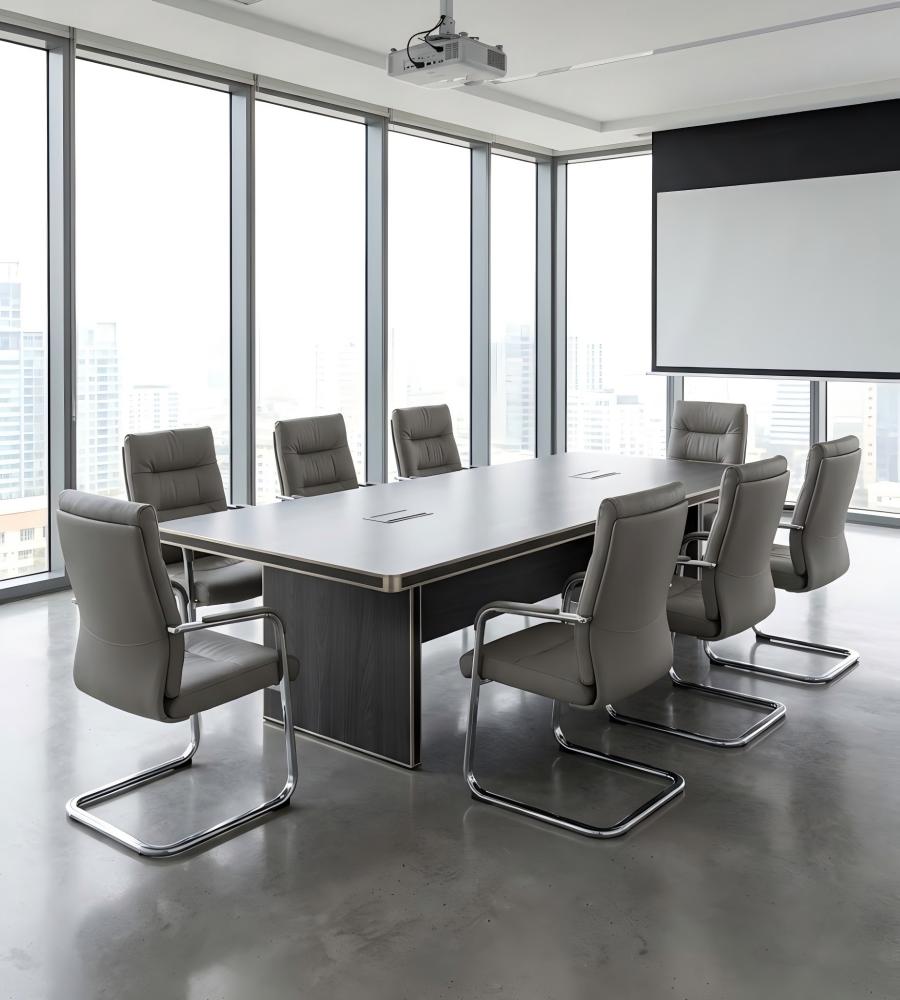 輕奢木紋商務會議桌 Modern Luxury Wood Grain Conference Table