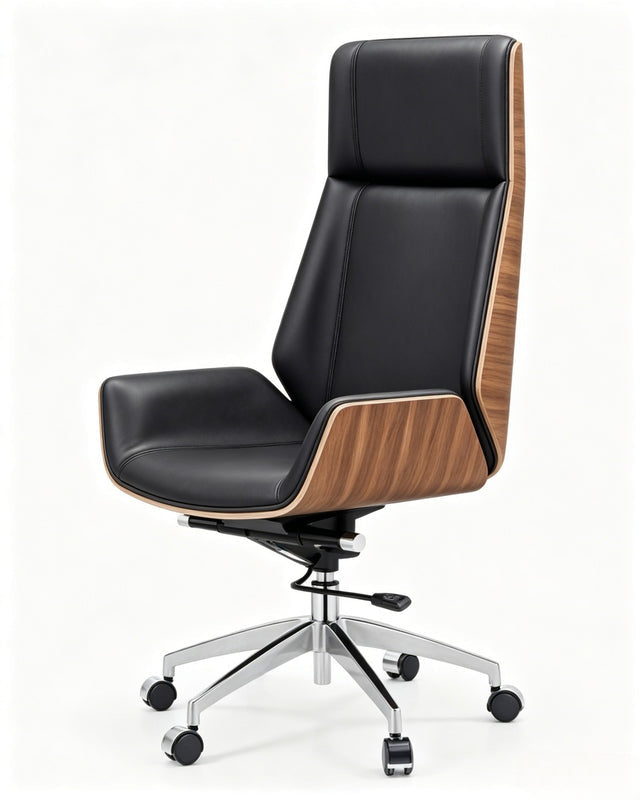 雙色曲木扶手大班椅 Two-Tone Bentwood Executive Chair with Armrests