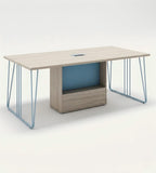 帶抽屜金屬腳會議桌 Metal-Leg Conference Table with Drawer