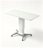 簡約白色可升降帶轆辦公枱 Minimalist White Height Adjustable Office Desk with Wheels