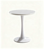 簡約白色金屬腳圓形餐枱茶几 Minimalist White Metal Leg Round Dining Table