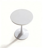 簡約白色金屬腳圓形餐枱茶几 Minimalist White Metal Leg Round Dining Table