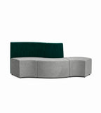 現代灰色及深綠色布藝弧形組合梳化 Modern Grey and Dark Green Fabric Curved Modular Sofa