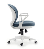 簡約藍色布藝帶扶手員工椅 Modern Blue Fabric Staff Chair