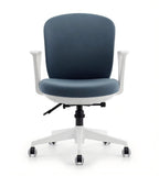 簡約藍色布藝帶扶手員工椅 Modern Blue Fabric Staff Chair