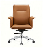 商務啡色西皮可升降帶轆會議椅 Modern Brown PU Leather Adjustable Conference Chair