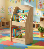 實用原木色實木幼稚園小書架 Practical Solid Wood Kindergarten Bookshelf