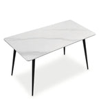 Modern White Sintered Stone Rectangular Dining Table