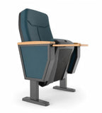 Comfortable PU Leather School Auditorium Chair with Writing Tablet