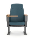 Comfortable PU Leather School Auditorium Chair with Writing Tablet