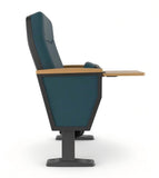 Comfortable PU Leather School Auditorium Chair with Writing Tablet