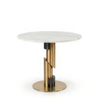 Modern Luxury Two-Tone Stainless Steel Marble Round Negotiation Table