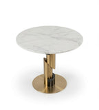 Modern Luxury Two-Tone Stainless Steel Marble Round Negotiation Table