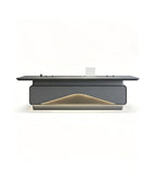現代灰色實木帶線盒會議枱 Modern Grey Solid Wood Conference Table