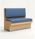 Metal-Base Vertical-Stitched Booth Seating