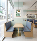 Metal-Base Vertical-Stitched Booth Seating