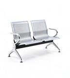現代銀色鋼架帶扶手排椅 Modern Silver Steel Waiting Chair