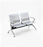 現代銀色鋼架帶扶手排椅 Modern Silver Steel Waiting Chair