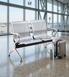 現代銀色鋼架帶扶手排椅 Modern Silver Steel Waiting Chair