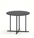 現代黑金岩板圓形茶几 Modern Black Gold Round Coffee Table