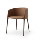 雅緻啡色PU皮帶扶手休閒椅 Elegant PU Leather Armchair