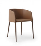 雅緻啡色PU皮帶扶手休閒椅 Elegant PU Leather Armchair