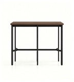 工業風深木色金屬腳長方形吧枱 Industrial Dark Wood Bar Table
