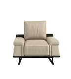 現代米色PU皮單座位梳化 Modern Beige PU Single Sofa