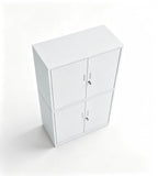 白色雙門鋼櫃文件儲存櫃 White double-door steel cabinet for storing files