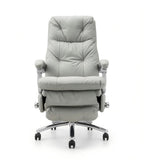 輕奢淺灰色真皮電動可躺老闆椅 Luxury Electric Reclining Executive Chair