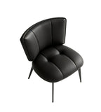 黑色PU皮無扶手餐椅 PU Leather Dining Chair