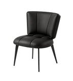黑色PU皮無扶手餐椅 PU Leather Dining Chair