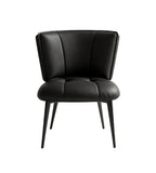 黑色PU皮無扶手餐椅 PU Leather Dining Chair