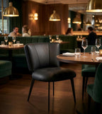 黑色PU皮無扶手餐椅 PU Leather Dining Chair
