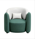 現代輕奢綠白雙拼梳化 Modern light luxury green and white two-tone sofa