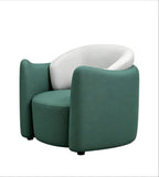現代輕奢綠白雙拼梳化 Modern light luxury green and white two-tone sofa
